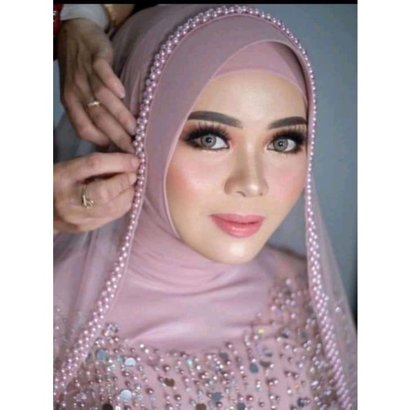 Grosir (SSC) Slayer pengantin/veil pengantin/hijab pengantin/slendang pengantin Premium Termurah