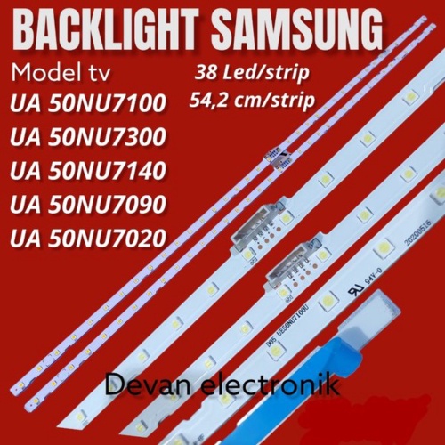 Unik BACKLIGHT TV SAMSUNG 50 INCH UA 50NU7100K 50NU7300 50NU7140 50NU7090 50NU7020  LAMPU LED STRIP 