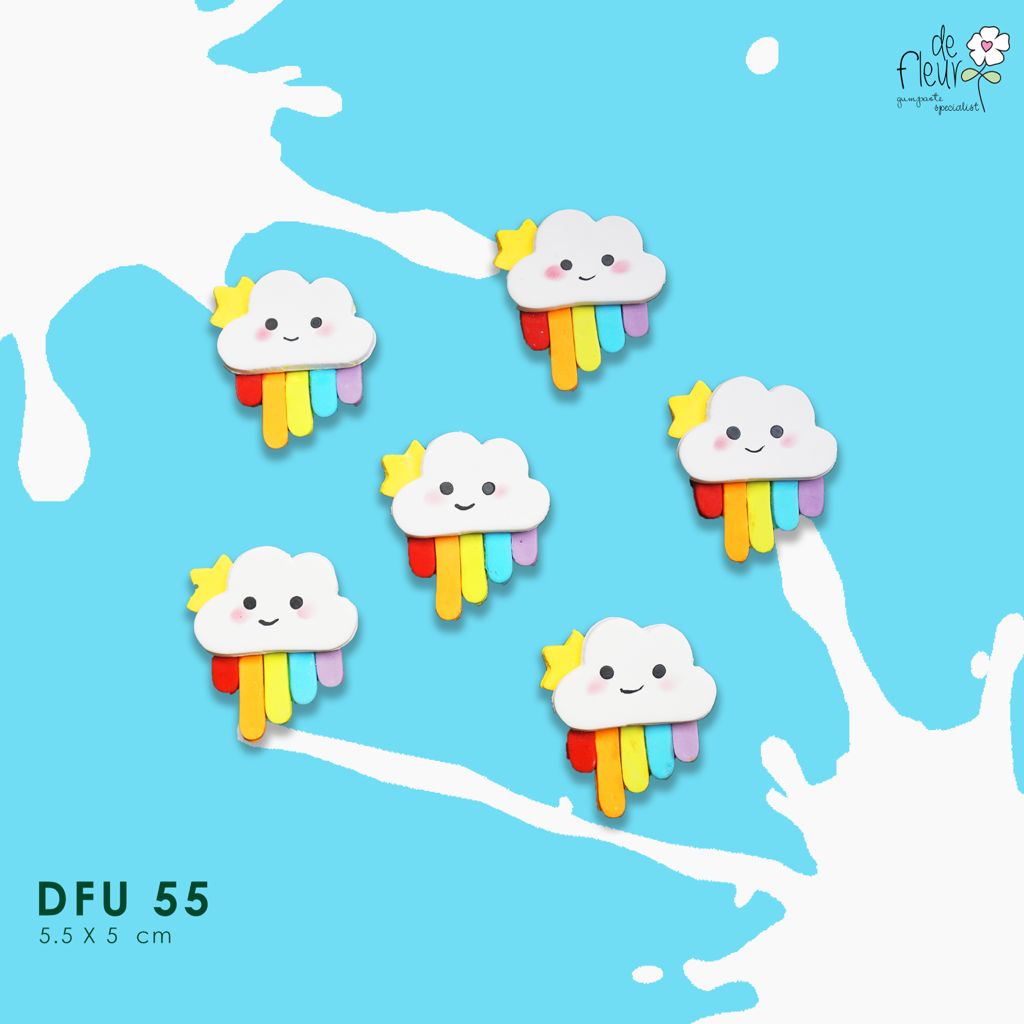 

Gumpaste hiasan kue tart Awan Hujan