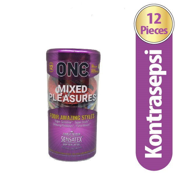 ONE MIX PLEASURE CONDOM 12 PCS/ KONDOM LATEKS/ IMPOR