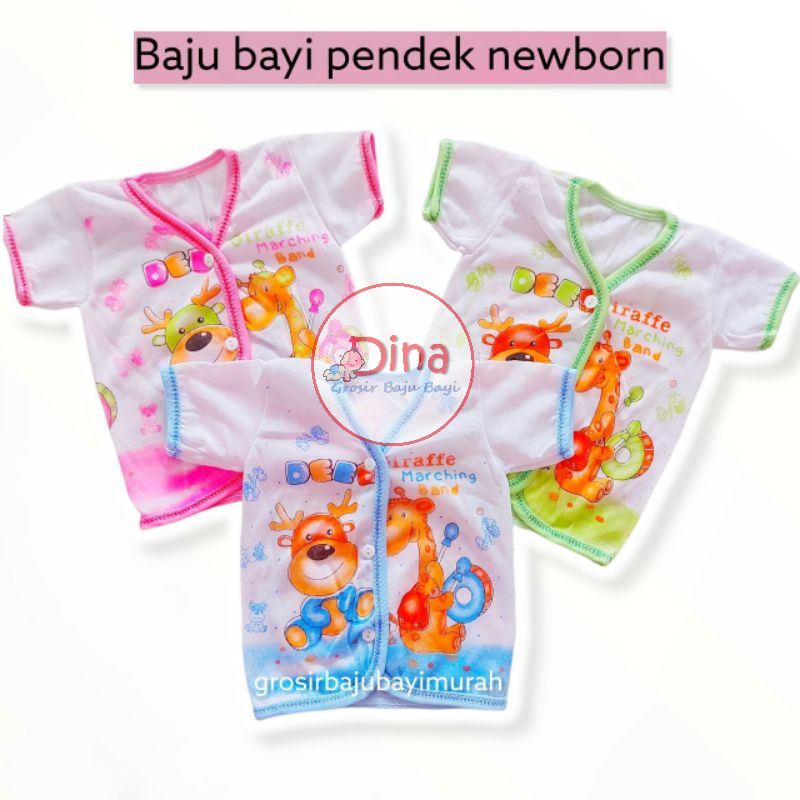 1LUSIN baju bayi Lengan Pendek GOGO DIO perlengkapan bayi baru lahir