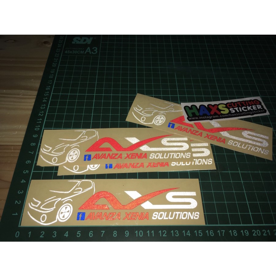 Cutting Sticker AXS Avanza Xenia Solutions Bahan Reflektif