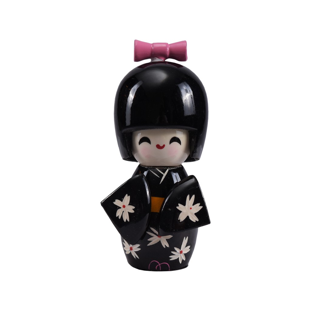 Hagihara Pajangan/Miniatur/Boneka Kayu Jepang Kokeshi Souvenir Hitam