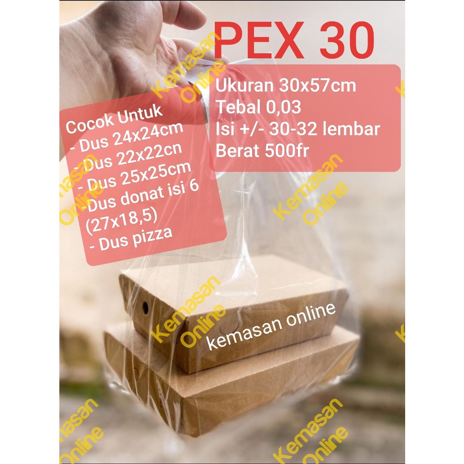 Kresek Bening Bawang PEX 30/Kantong Plastik Bening Bawang Thinwall Dus Nasi 18x18cm/24x24cm/25x25cm 