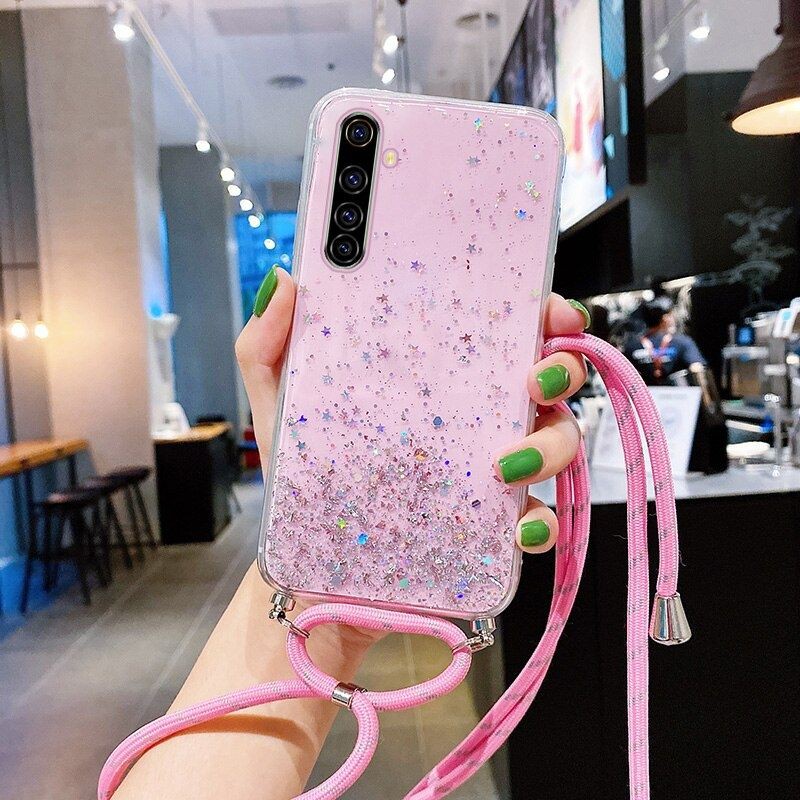 GL Soft Case  Glitter Berkilau Dengan Tali Untuk vivo y12/15/17 y19/y5s s1 dll