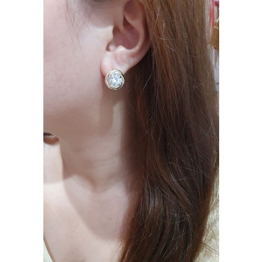 Anting Silver925 Perak platgold Premium Quality anti karat anti alergi 0021 earring silver925