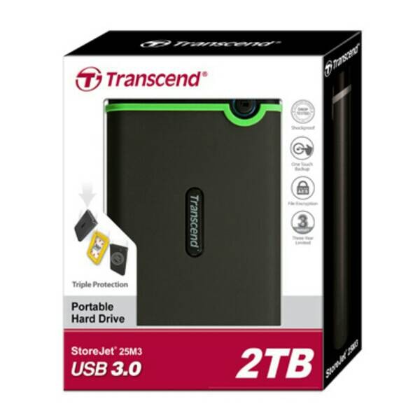 Harddisk Eksternal Transcend Storejet 25M3 2TB Antishock