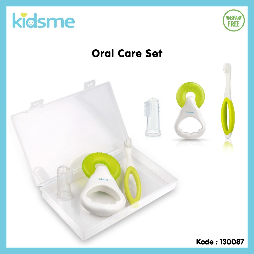 KIDSME Baby Oral Care Set Sikat Gigi Bayi Finger Baby Toothbrush Sikat Gigi Jari Training Tooth Brush