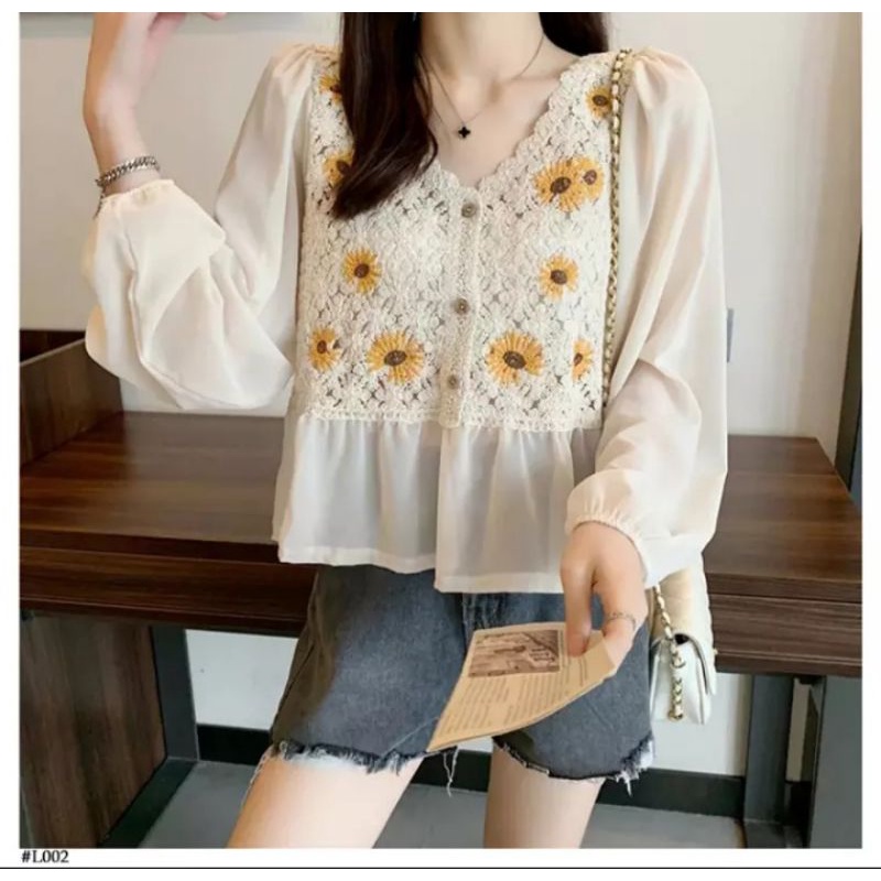 Blouse Wanita Import || Blouse Crop import korea || Atasan Korea