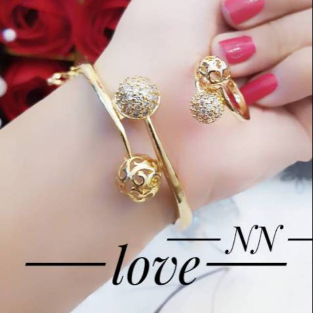 Xuping set perhiasan lapis emas 24K 0917