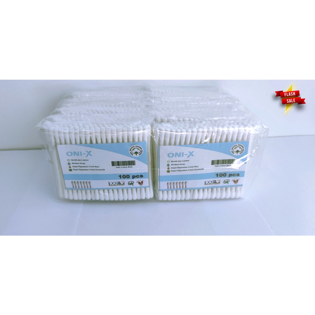 Cotton Bud Dewasa 100 pcs Warna Putih