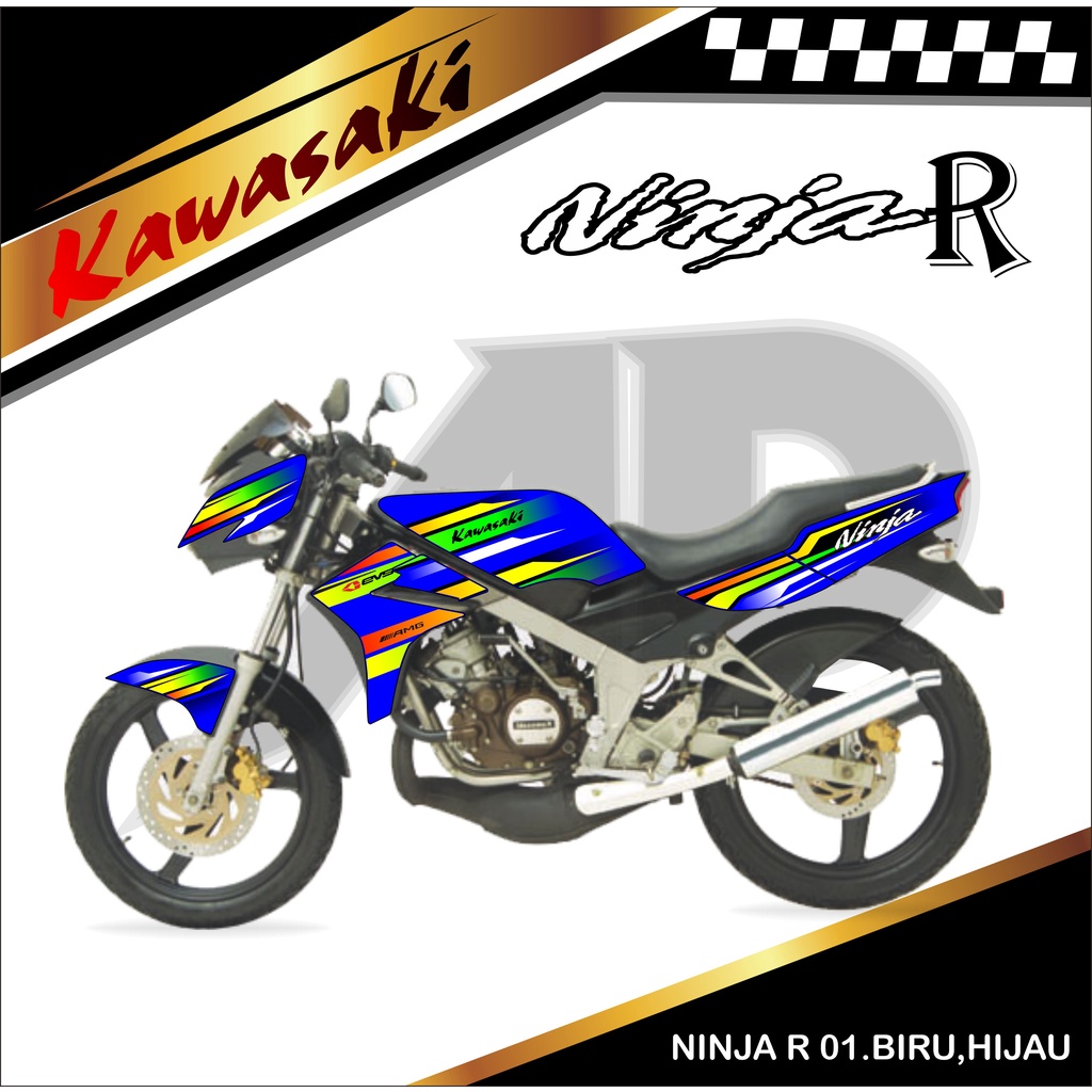 stiker striping ninja r variasi / striping stiker ninja r  / striping ninja r RASING AD.01