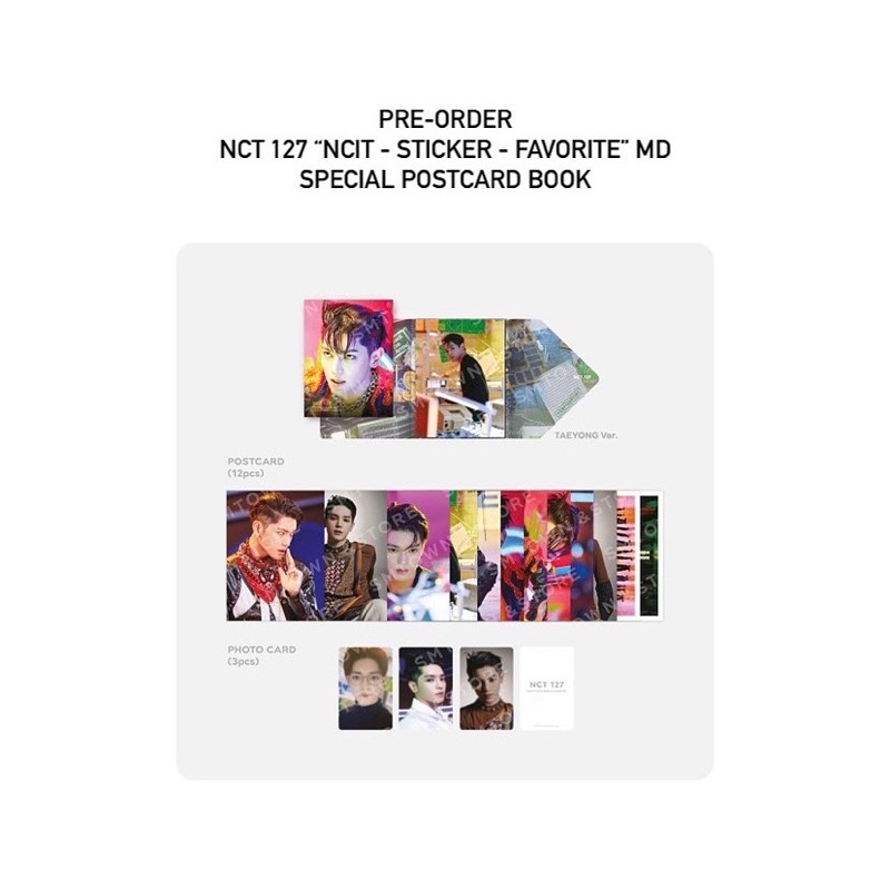 (CLOSED) NCT 127 “NCIT + STICKER + FAVORITE” Special Postcard Book (Taeil/Johnny/Taeyong/Yuta/Doyoun