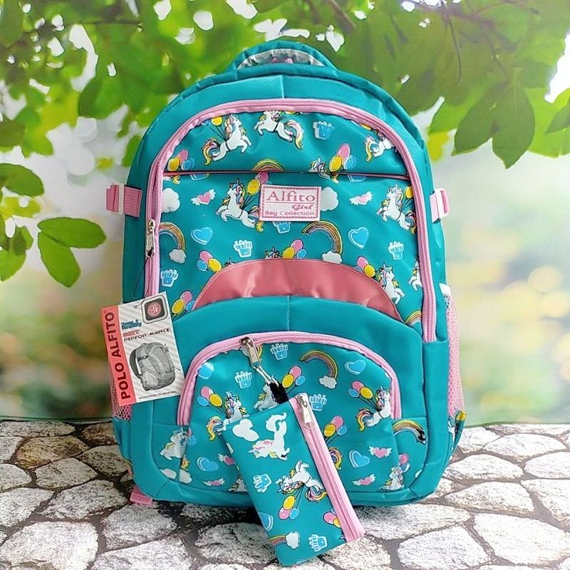 TAS RANSEL POLO-ALFITO UNICORN HIJAU TOSCA ORIGINAL
