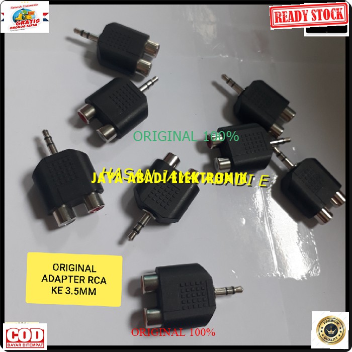 G238 Jack 3,5 mm cowo jek rca cewe adapter konektor sambungan splitter audio sound extension penyambung suara headset headphone converter female male canon aux dvd ampli stereo G238  Harga adalah satuan  JACK 3,5 MM COWO DAN RCA CEWE  BISA DIPAKA