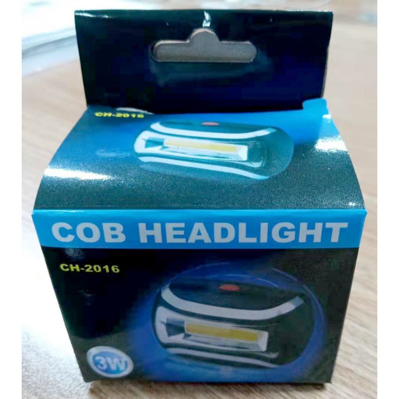 Headlamp - Senter Kepala - Senter camping - Taffled Headlamp Flashlight Waterproof LED 3 Modes COB Headlight