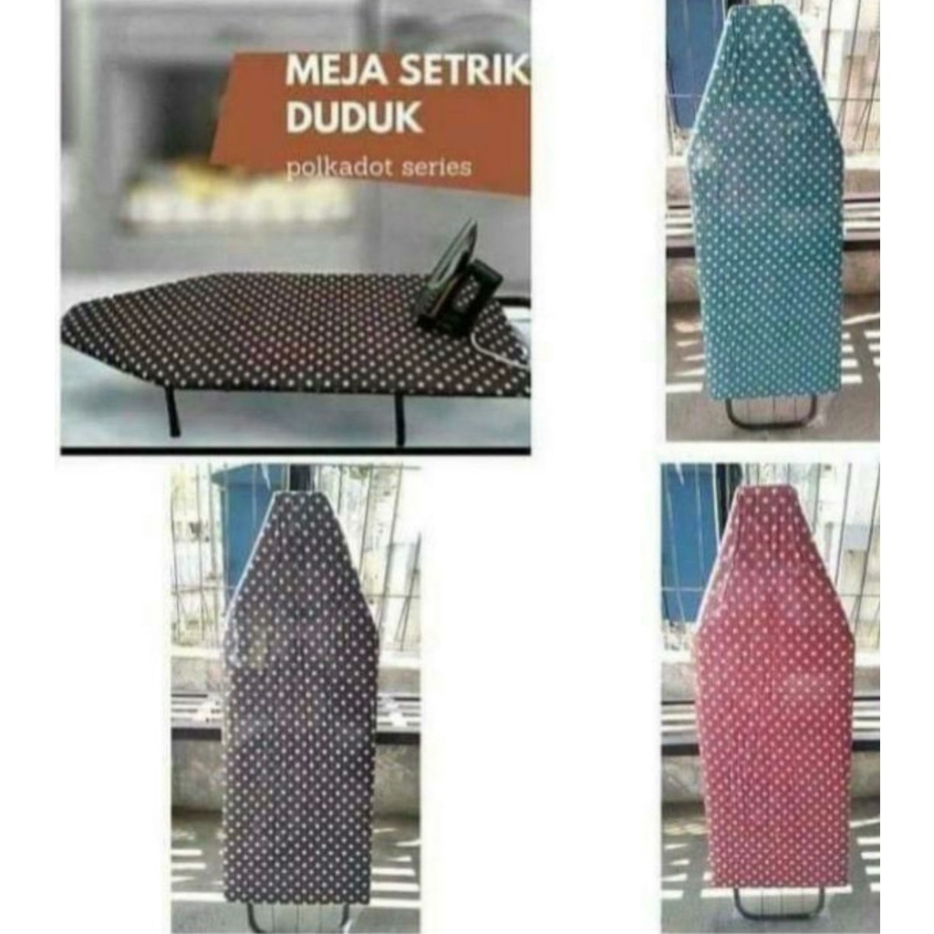 MEJA SETRIKA DUDUK DAN BERDIRI KAKI BESI KUAT FBL FREE PACKING BUBBLEWRAP