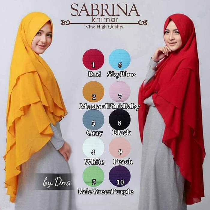 Jilbab Syari Hijab Jumbo Kerudung Murah Khimar Ceruti Sifon 3 Layer SB