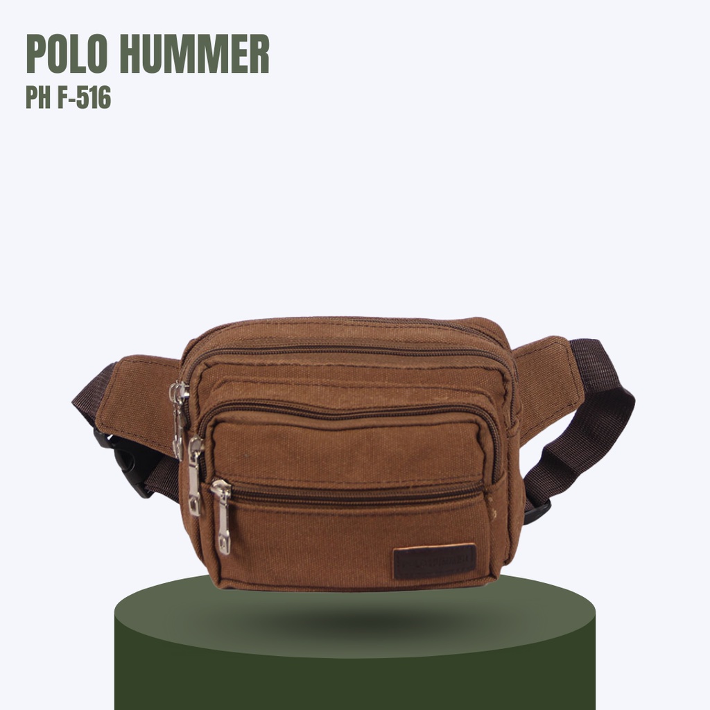 Tas Selempang Pinggang Denim Pria Kanvas Denim - Men's Waist Bag POLO HUMMER