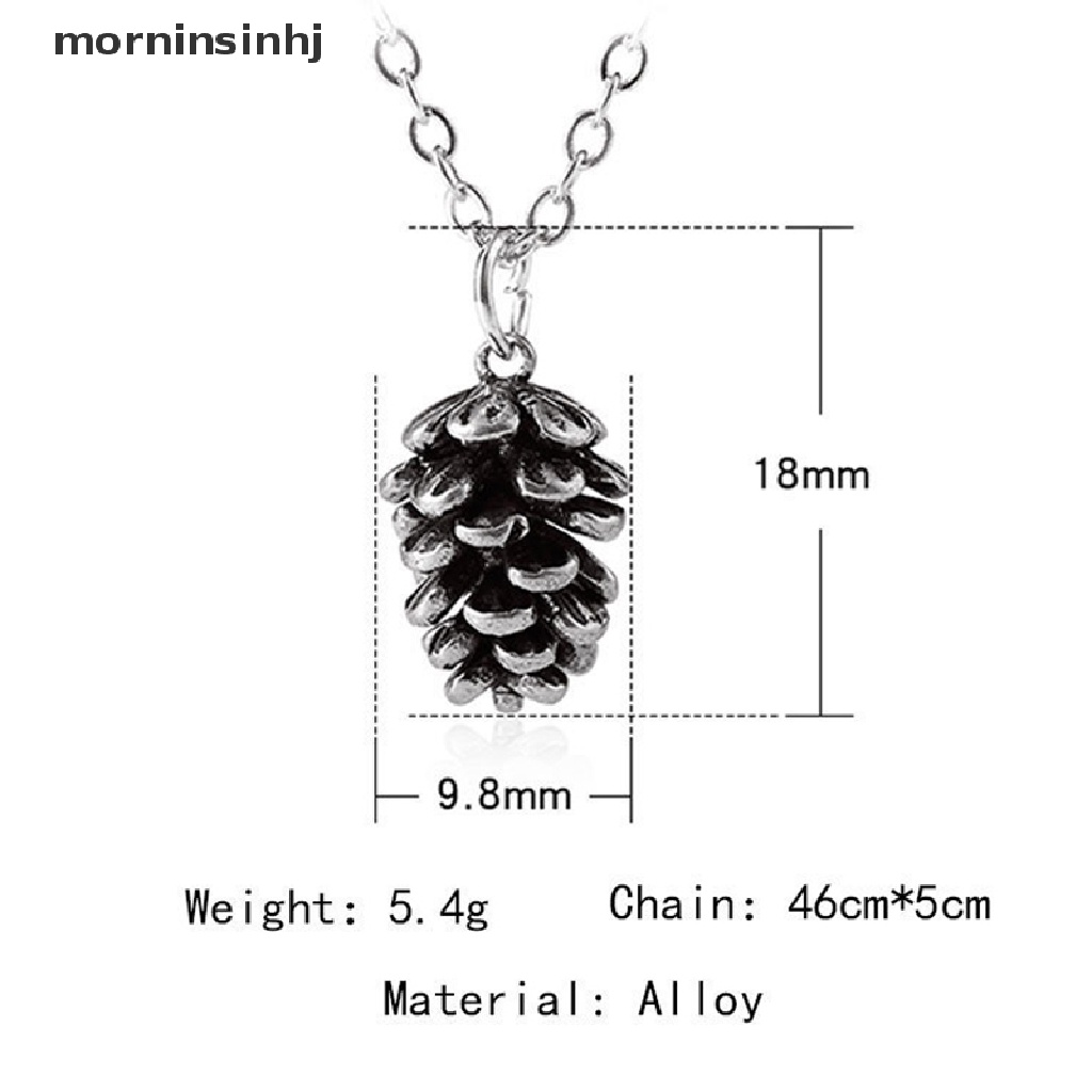 Mornin Kalung Rantai Dengan Liontin Buah Pinus Untuk Wanita