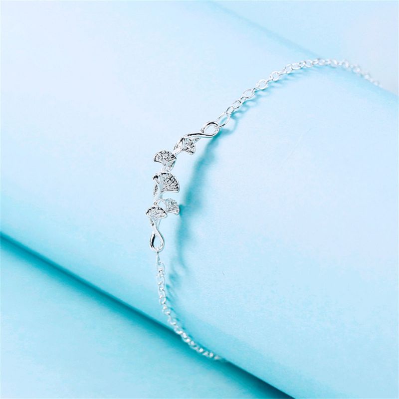 FerenHongXia Gelang Daun Ginkgo Gaya Korea Sederhana Dan Modis Baru, Untuk Pacar-5