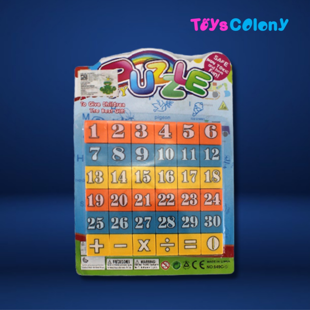 MAINAN ANAK PUZZLE BELAJAR BERHITUNG ANGKA 1 SAMPAI 30