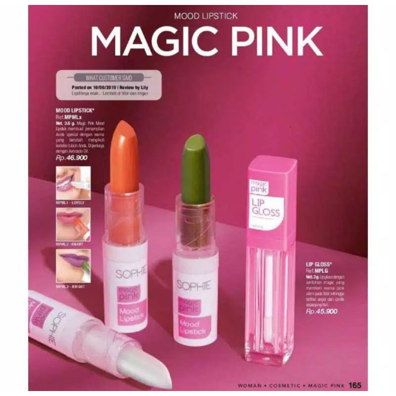 lipstik magic pink  orange Sophie Paris (Langka)