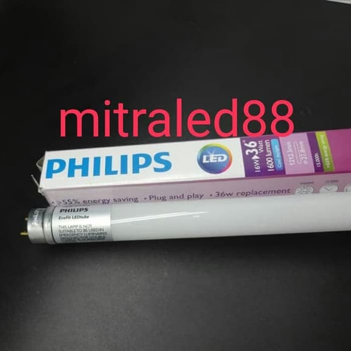 LAMPU NEON T8 PHILIPS LED ECOFIT 16W/16WATT - PUTIH