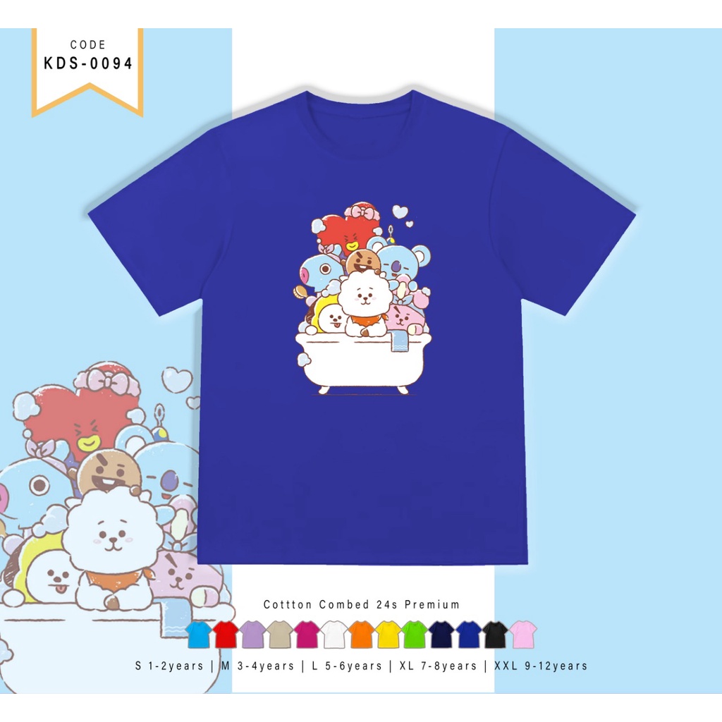 KAOS ANAK-ANAK / T-SHIRT KIDS GAMBAR KARAKTER KPOP / CUSTOM TEE / REAL