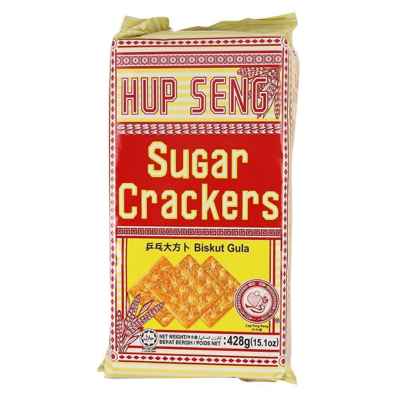 

Hup Seng Sugar Crackers 428 gr - Biskuit Manis roti Gula - cap ping pong malaysia