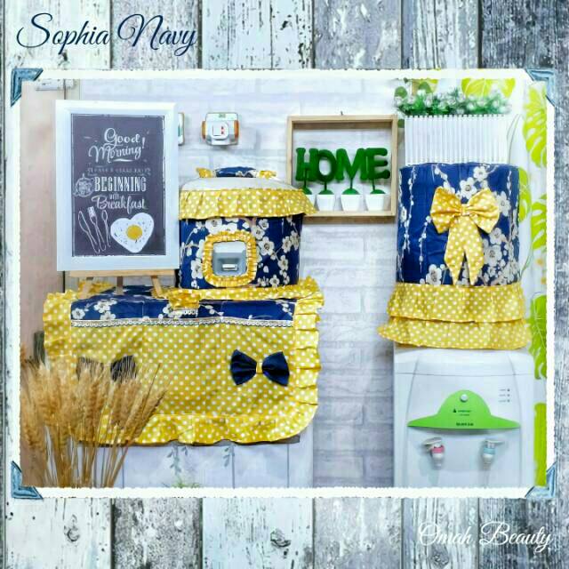 PREORDER GKM Shabby Sarung Galon Kulkas Magic Com Sakura Rose Mawar / GKM Shabbychic Bunga Vintage M