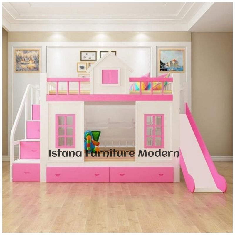Tempat tidur tingkat anak - Kamar tidur anak - Ranjang tingkat anak - Dipan tingkat anak