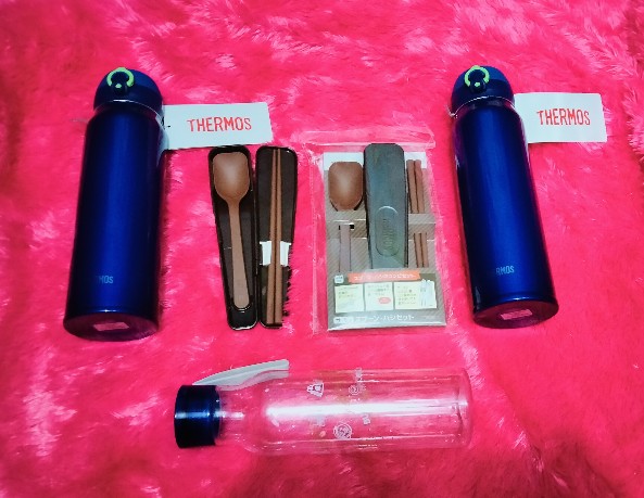 Thermos Sendok Sumpit Travel Cutlery Set - Brown (cpe-001-bw)