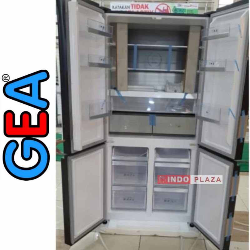 KULKAS GEA G4D-586 4 PINTU JUMBO SIDE BY SIDE INVERTER