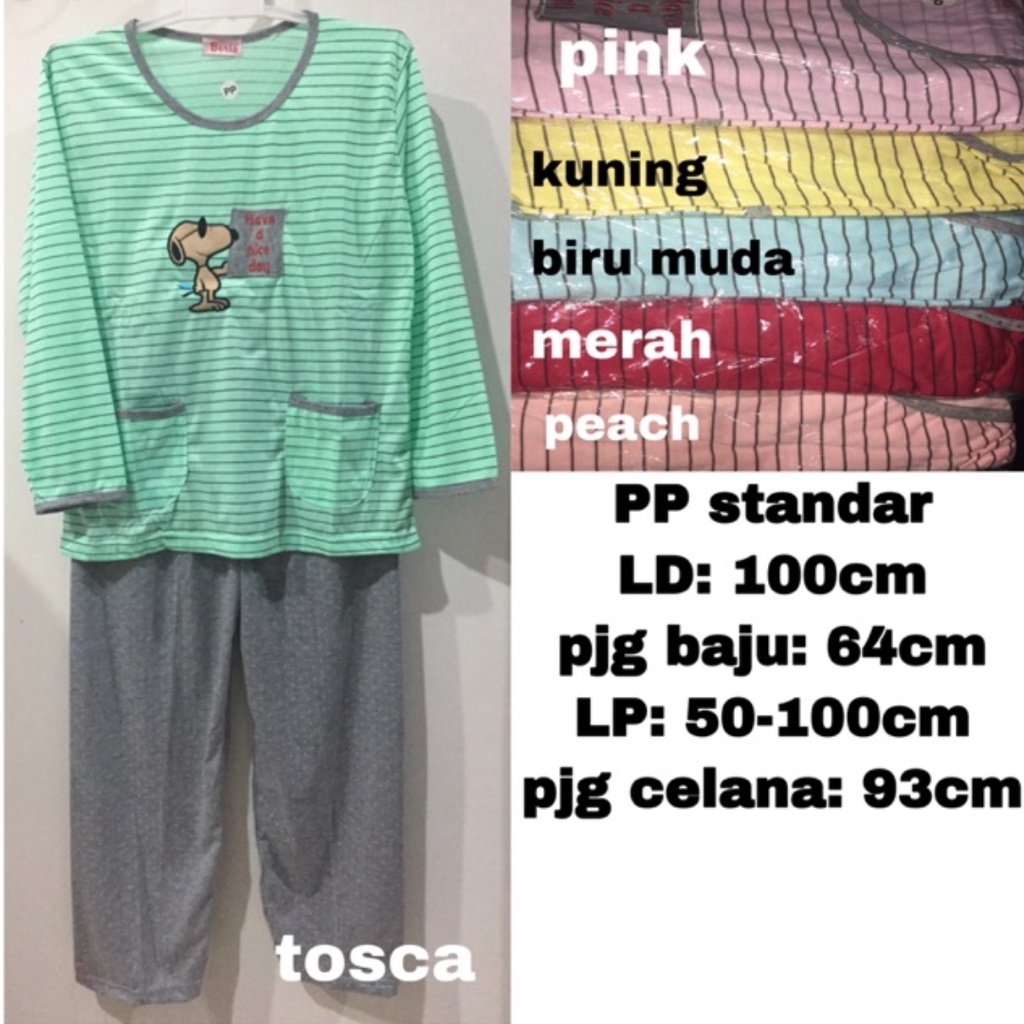 BAJU TIDUR BERIS PP standar - snoppy
