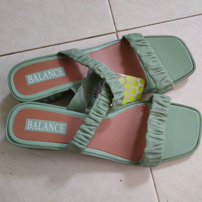 12.12 Birthday Sale New BLC 3305-1 Sandal Jelly Kerut Sofia Bacadeskripsi-Polos Green