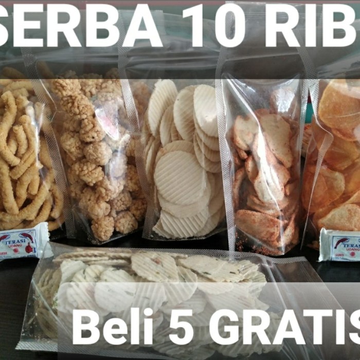 

NEW SNACK SERBA 10 RIBU BELI 5 GRATIS 1 POUCH Cemilan Khas Cirebon