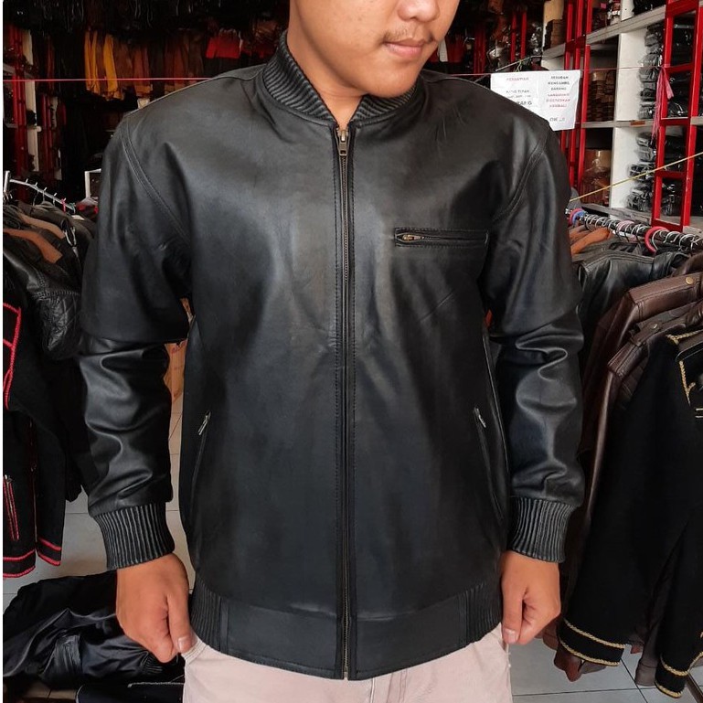 Jaket Kulit Asli Sapi Pria Elegant Brownie ARL 033 Ariel Noah 90