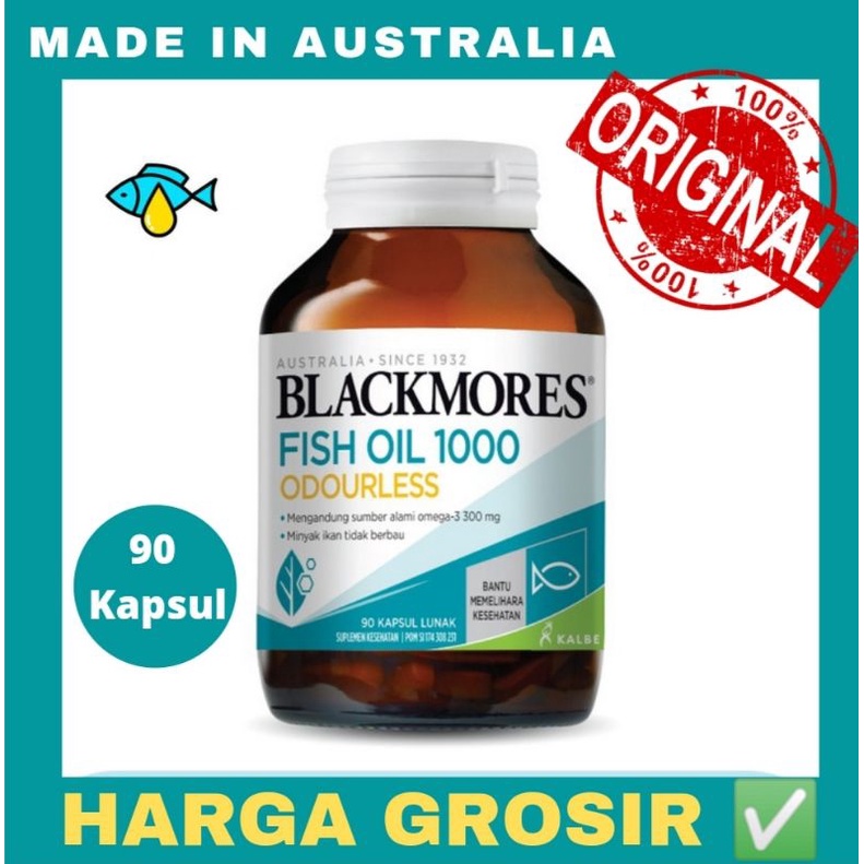 BLACKMORES FISH OIL 1000 ODOURLESS - ISI 90 KAPSUL