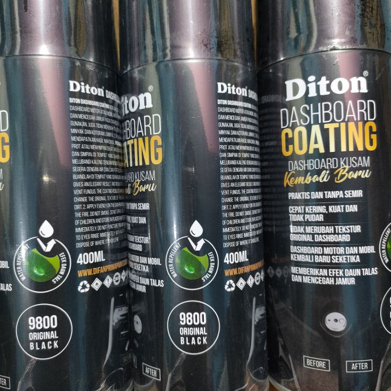 Diton Dashboard Coating Original Black 9800 400ml Pilok Pilox Cat Diton Dashboard Coating Cat Semprot Dashboard Coating