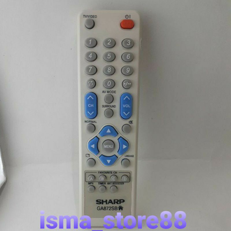 REMOTE REMOT TV SHARP ALEXANDER SLIM ALEXADER TABUNG GA872SB