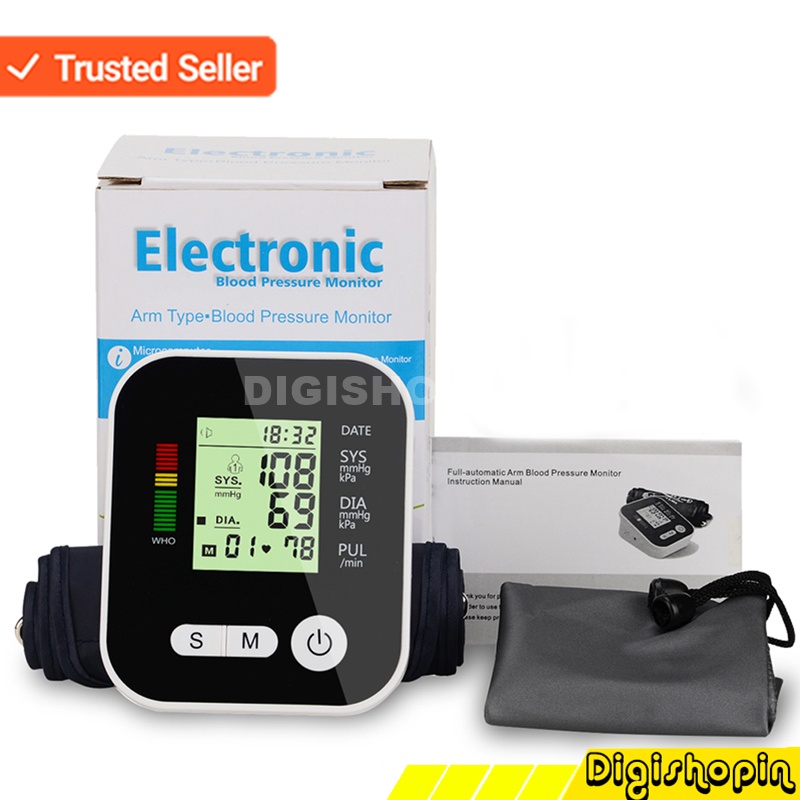 Pengukur Tekanan Darah Elektrik Tensi Blood Pressure Alat Ukur Tensi Darah - WHO Standar