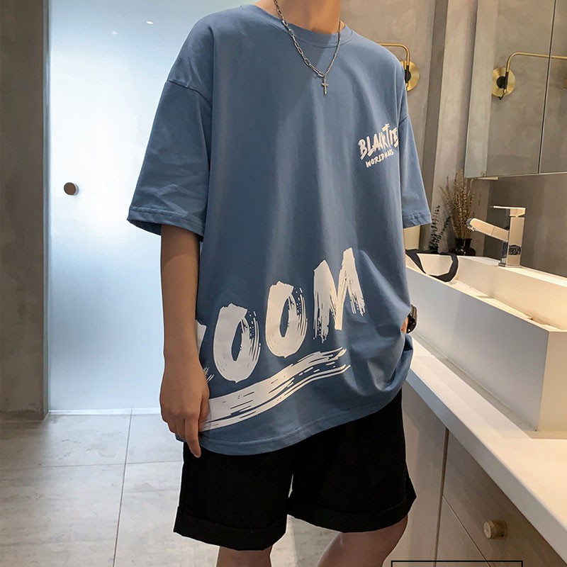 TSHIRT ZOOM STYLE KOREA OVERSIZE PRIA DAN WANIT LENGAN PENDEK,T-SHIRT FOREIGNER