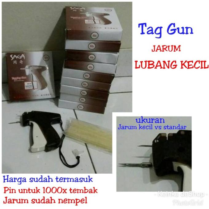 Alat tembak label tag gun LUBANG JARUM KECIL HALUS FINE NEEDLE + ISI