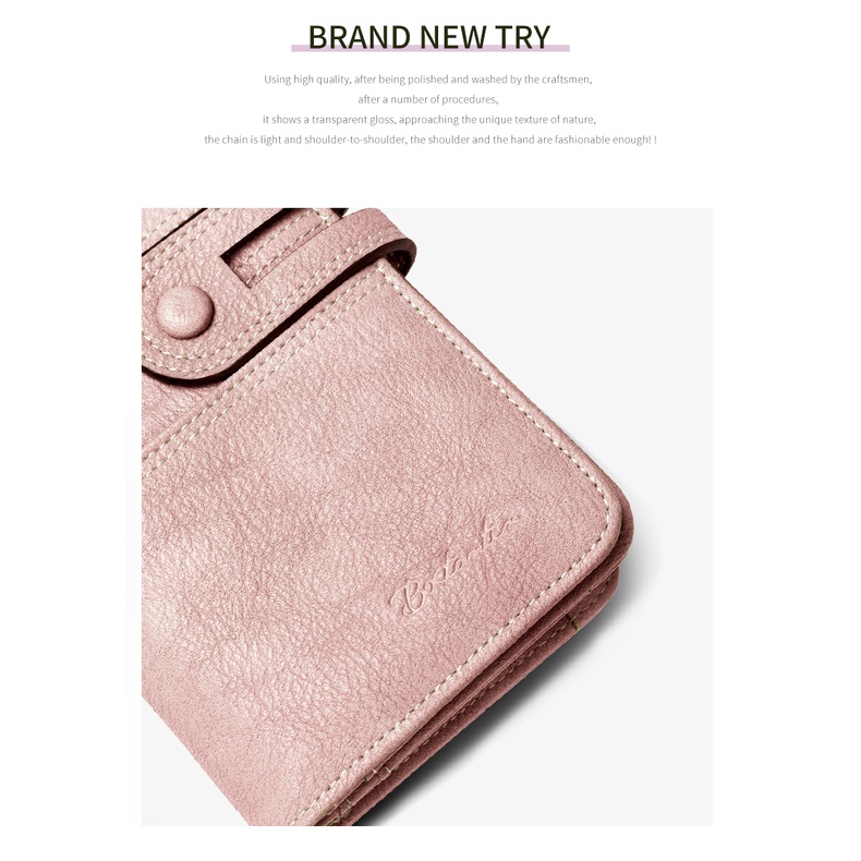 Bostanten Dompet Wanita Dompet Panjang Dompet Ritsleting Dompet Multi-Kartu Berkualitas Tinggi