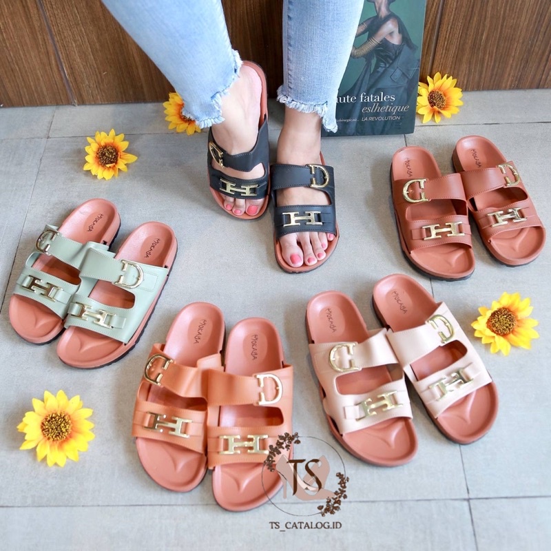 Sandal Slop BAN DUA Motif H Best Seller Mokaya 1301-B