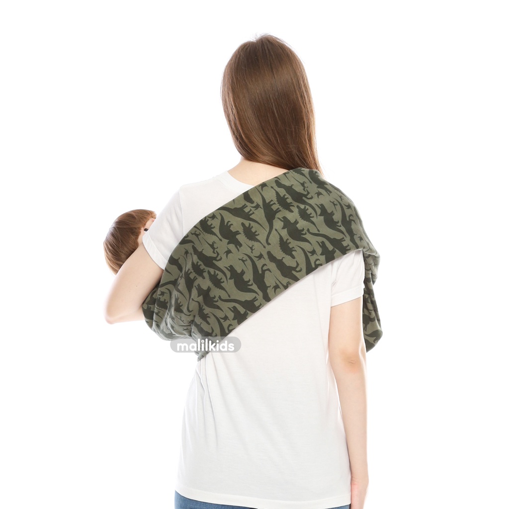 Malilkids Gendongan Bayi Instan Geos Premium Dino Army-3