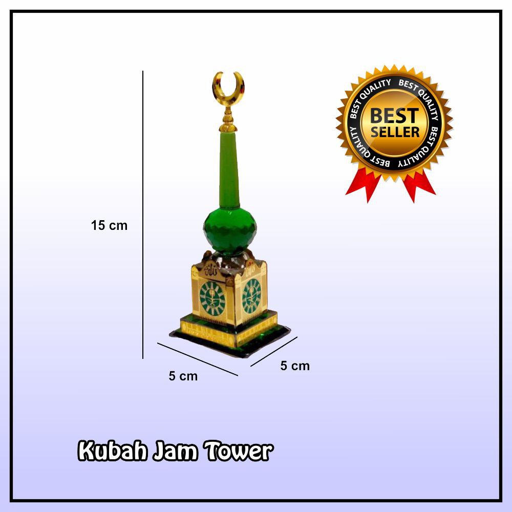 MIniatur Kristal Tower Jam Mekah Besar