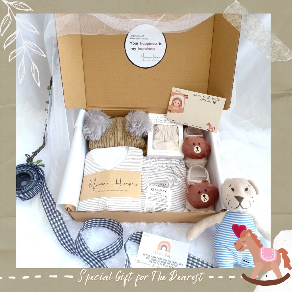Hampers Baby Premium 2| Hampers Baby by Mamimo 2| Newborn Gift Premium | Hampers bayi premium | Hampers baby boy/Girl Kado Bayi lengkap | Kado bayi premium| Kado bayi lucu| Kado bayi murah| Hampers baby murah dan lucu| Newborn Gift-4