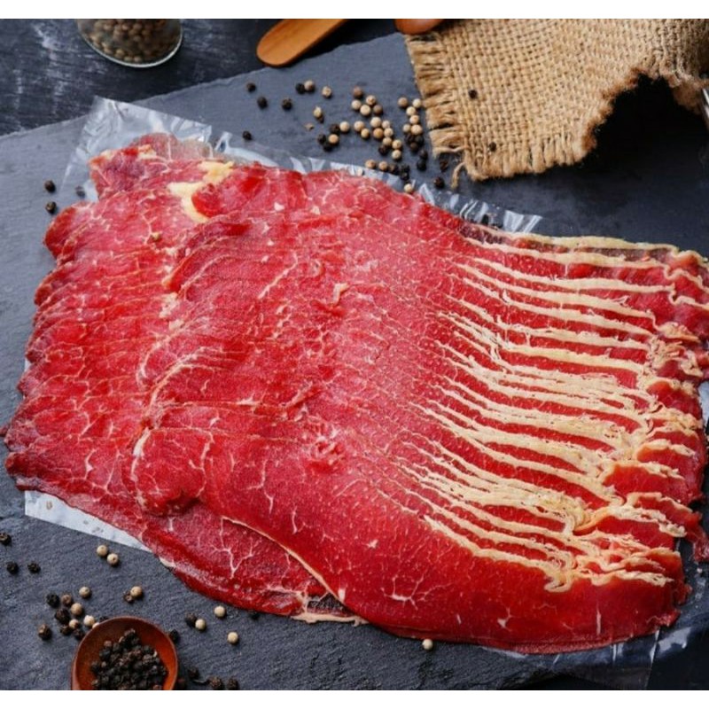 

DAGING SAPI AUS BRISKET SLICE BEEF 500GR / YAKINIKU / SUKIYAKI / SHABU BEEF CENTONG NASI